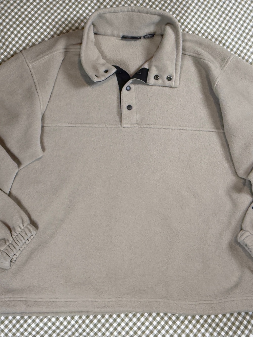 True Vintage Sierra Experience Fleece Pullover Shirt with Snap Collar